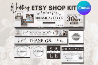 Wedding Etsy Shop Kit template