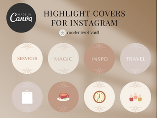 Boho Instagram Highlights template