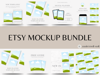 Modern Etsy Mockup Listings template