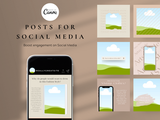 50 Neutral Instagram Post Templates template