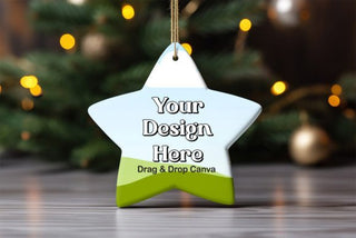Star Christmas Ornament Mockup template