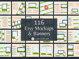 Etsy Listing Mockups & Banners template