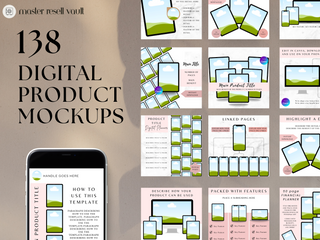 138 Digital Product Mockups template