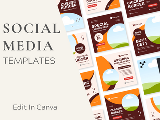 Social Media Feed for Burger template