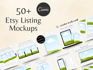 50 Etsy Digial Product Mockups template
