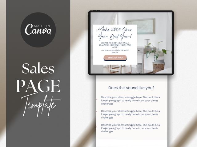 The Quiet Room &mdash; Wellness Sales Page Template