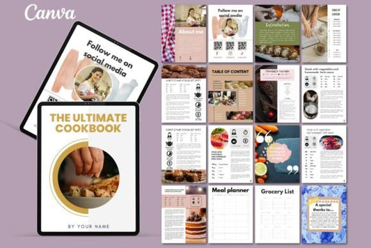 Canva Recipes Cookbook Template