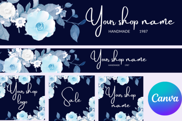 Blue etsy banner