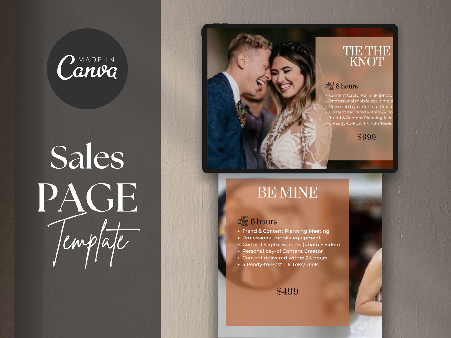 Photography Website Template Canva