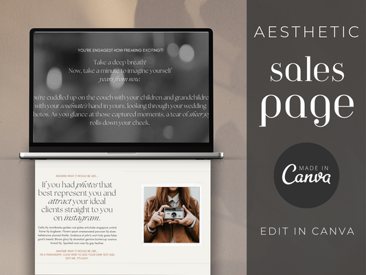 Canva Coaching Sales Page Template