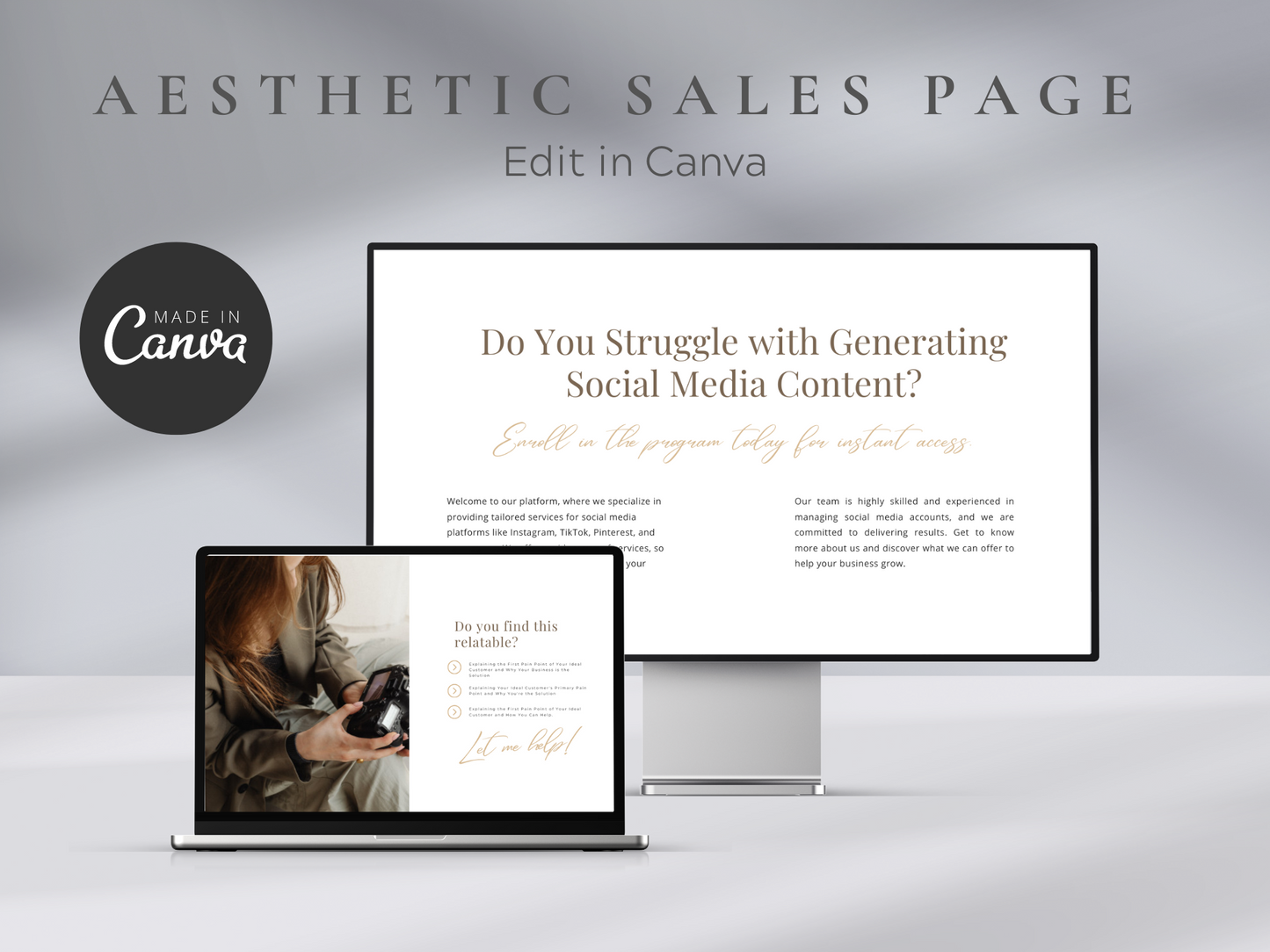 Sales Page Template Coaching Course