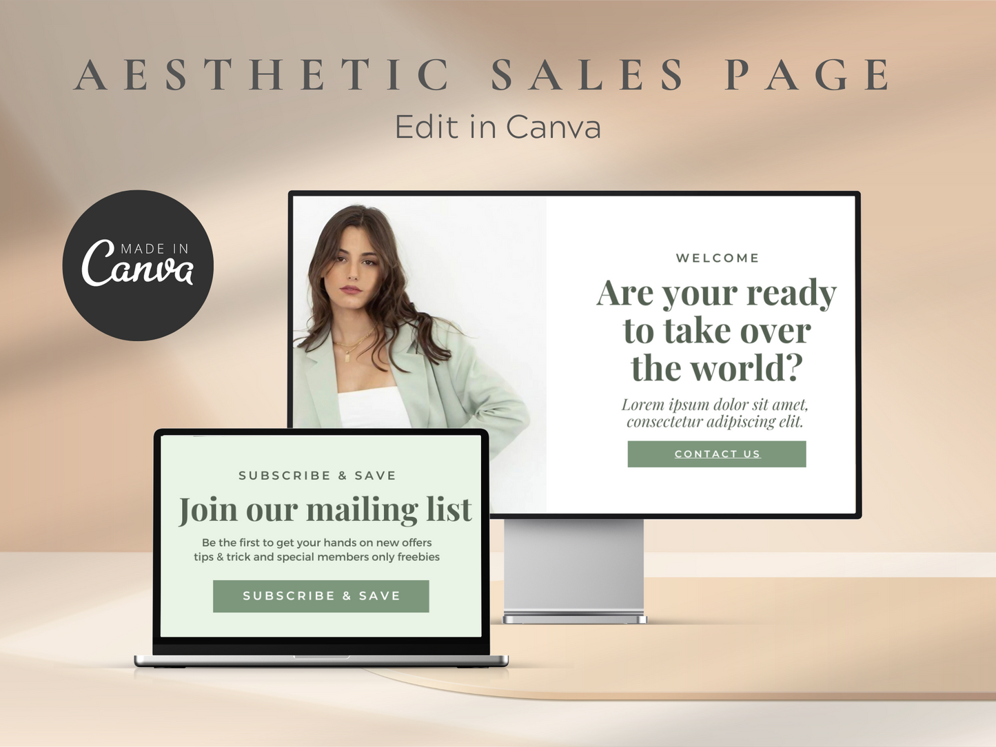 Sales Page Canva Template