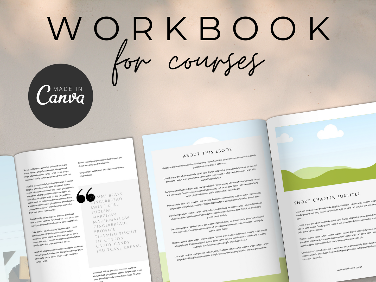 Canva Online EBook Editable Templates
