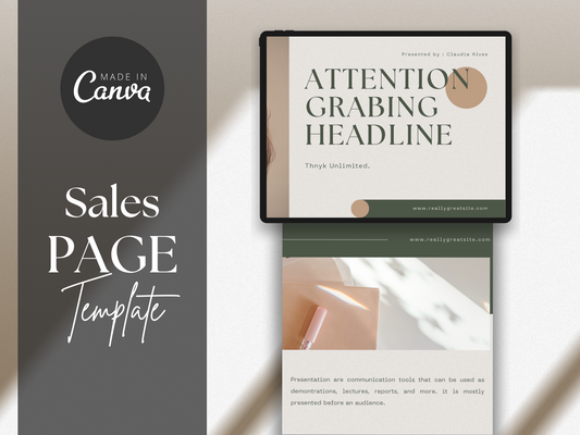 Sales Page Canva Template