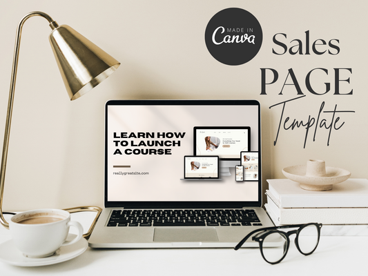 Course Sales Page Canva Template